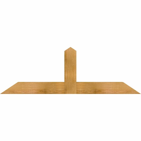 Ekena Millwork Portland Rough Sawn Timber Gable Bracket, Western Red Cedar, 48"W x 16"H x 4"D x 4"F, 8/12 Pitch GBW048X16X0404POR00RWR